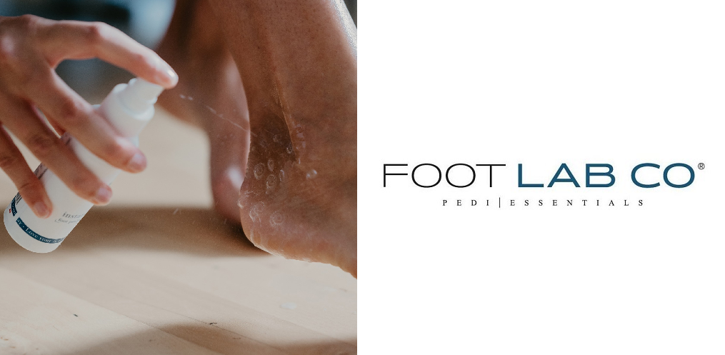 Foot Lab Co er Instant Fod Peeling Spray som afhjælper hård og ru hud på dine hæle