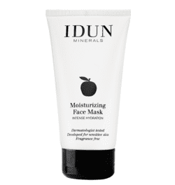 IDUN Minerals Moisturizing Face Mask giver en dyb hydrering og intense pleje, der hjælper huden med at genvinde sin fugtniveau og elasticitet. Ansigtsmasken er specielt formuleret til ekstra tør og følsom hud.