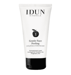 IDUN Minerals Gentle Face Peeling er en vegansk og kemisk enzym behandling til tør og følsom hud, den hjælper med at forny huden samtidig med, at den virker blødgørende og hydrerende.