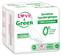 Love and Green hygiejnebind Super er til de dage hvor bløder mest og deres absorberingsevne strækker langt så du kan følge dig tryg.