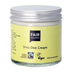 FAIR SQUARED Shea Deo Cream er en naturlig, vegansk og økologisk deodorant creme
Cremen forhindrer ikke sved, men forbygger lugten og bakterierne fra sveden.
Deodoranten har en neutral ren duft.