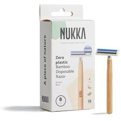 NUKKA - Engangsskaber med Bambus Håndtag 8 stk.