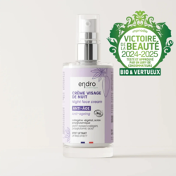 endro Cosmètiques - Økologisk Anti-age Natcreme med Collagen
Award: monadia VICTORIRE DE LA BEAUTÈ 2024 - 2025 TESTÈ ET APPOUVÈ PAR UN JURY DE CONSOMMATEURS BIO & VERTUEUX