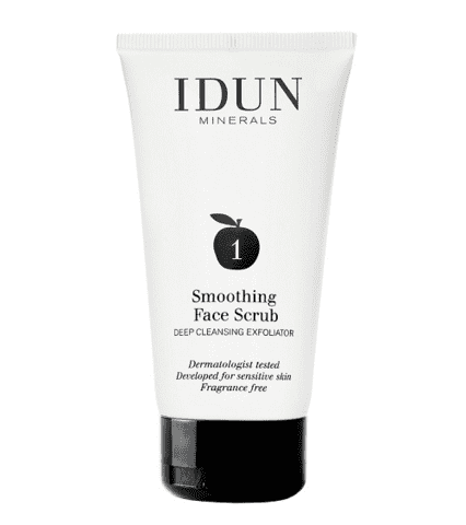IDUN Minerals Smoothing Face Scrub er en eksfolierende dyb rensende peeling, der hjælper huden med at fjerne de døde hud celler så huden ser frisk ud og med fornyet glød