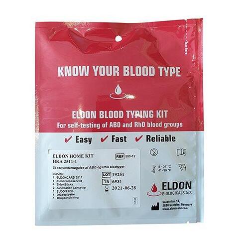 ELDON - Blodtypetest til Hjemmebrug