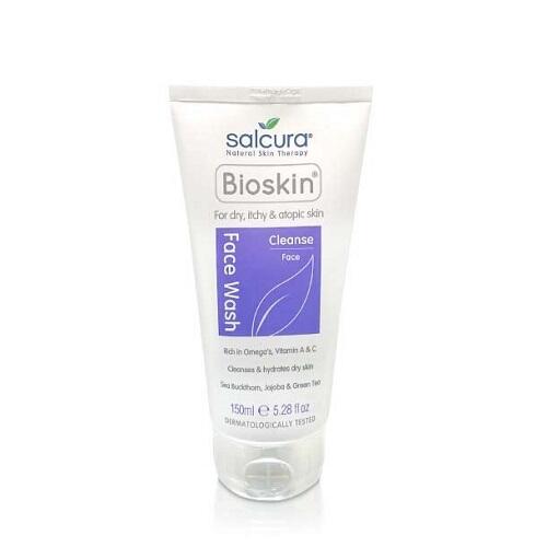 Salcura Bioskin - Face Wash til alle hudtyper, men er dog særdeles velegnet til atopisk eksem, rosacea og særdeles god til problematisk tør hud som kan danne skæl eller har kløe.