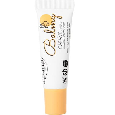 puroBIO Cosmetics lip balm - Karamelsmag og shimmer effekt