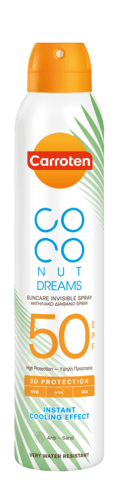 Carroten - Dry Mist Solbeskyttelse Spray SPF 50 Coconut Dreams - Ansigt & Krop