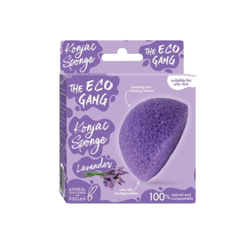 THE ECO GANG - Konjac Sponge Til Fedtet, Uren hud & Akne - Lavendel