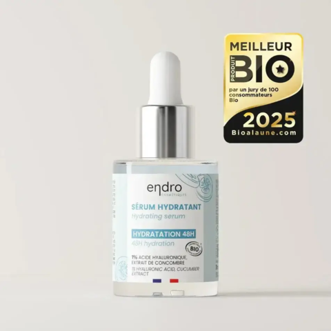 endro Cosmètiques - 48H Hydration Serum - Økokologisk fugt serum
Award: Vinder i kategorien Ansigtspleje i Meilleur BIO Produkt AWARDS 2025