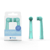 TIOMATIK er tandbørsterhoveder i medium hårdhed til eltandbørste. De er fremstillet af 100 % plantebaseret materiale