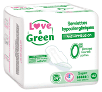 Love and Green - Miljøvenlige Hygiejnebind Super